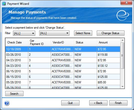 5.6. Manage Payments In this section you will be able to view all existing payments.