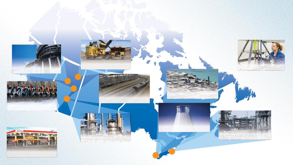 Scope of operations Nationwide leadership across the full value chain Syncrude mining Kearl mining Research Cold Lake in