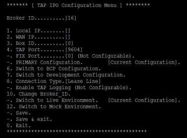 1.5 Member Code 10 841 TAP configuration For Windows TAP Member LAN IP WAN IP Provided by