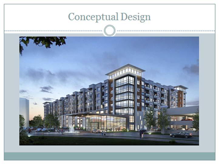 23 This is the conceptual design so the project itself consists of a new three-story garage and then 246 luxury market rate multi-family units above it.