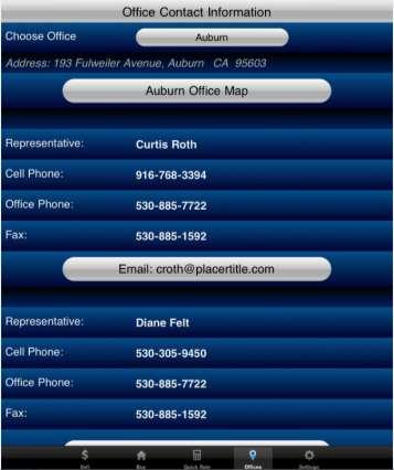 The office contact information will give you the contact information for each of your local Marketing Representative.