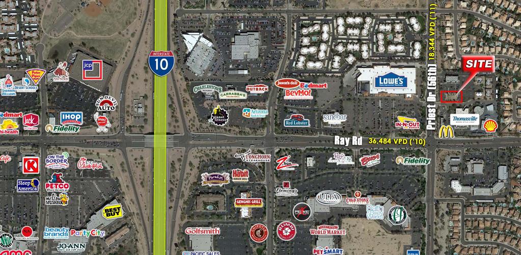 Excellent infill pad opportunity in dynamic retail corridor, 1 mi. East of I-10 Fully finished pad. Over $250,000 worth of site work already completed. Buildable up to 8,500 square feet.
