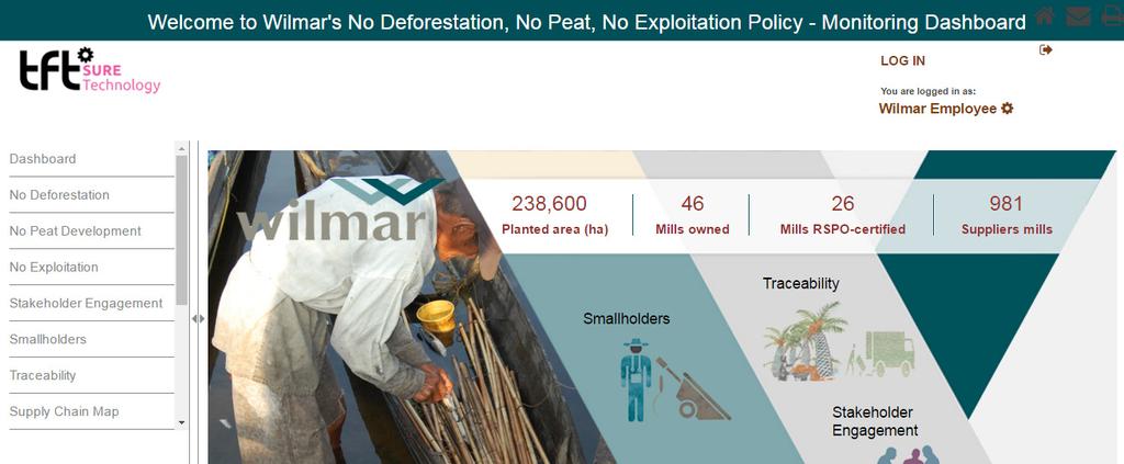 With focus on Sustainability Launch of the Sustainability Dashboard Microsite dedicated to reporting on Wilmar s progress of its No Deforestation, No