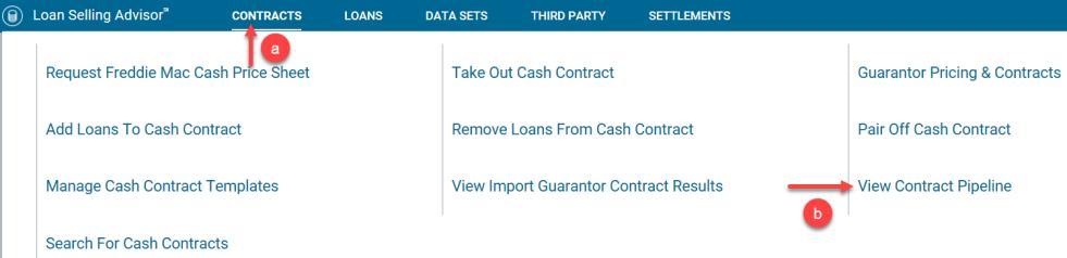 2. From the Guarantor tab, select Yes for Early Funding Indicator, and then click List Contracts. 3.