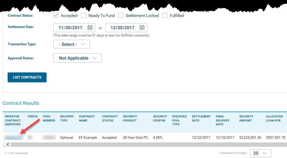 From the Contract Details screen, refer to the Loan Summary Information to verify that all loans have cleared critical