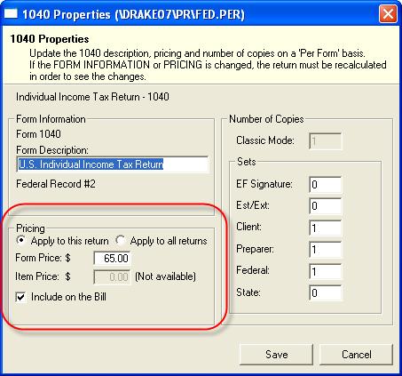To change or add print settings while in the return without entering Printer Setup, complete the following steps while in print or view mode: 1.
