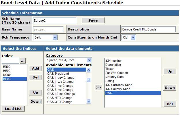 SET UP AUTOMATED INDEX AND CONSTITUENT