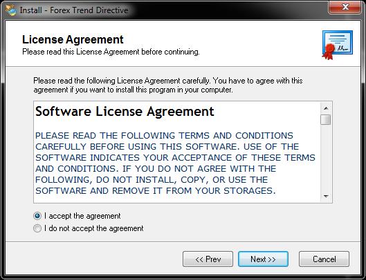 Next step is to read the licence agreement, check I accept this agreement and click Next Next