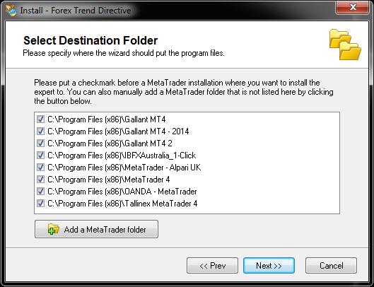 If your broker/platform is installed, but not showing up, you can use the Add a MetaTrader