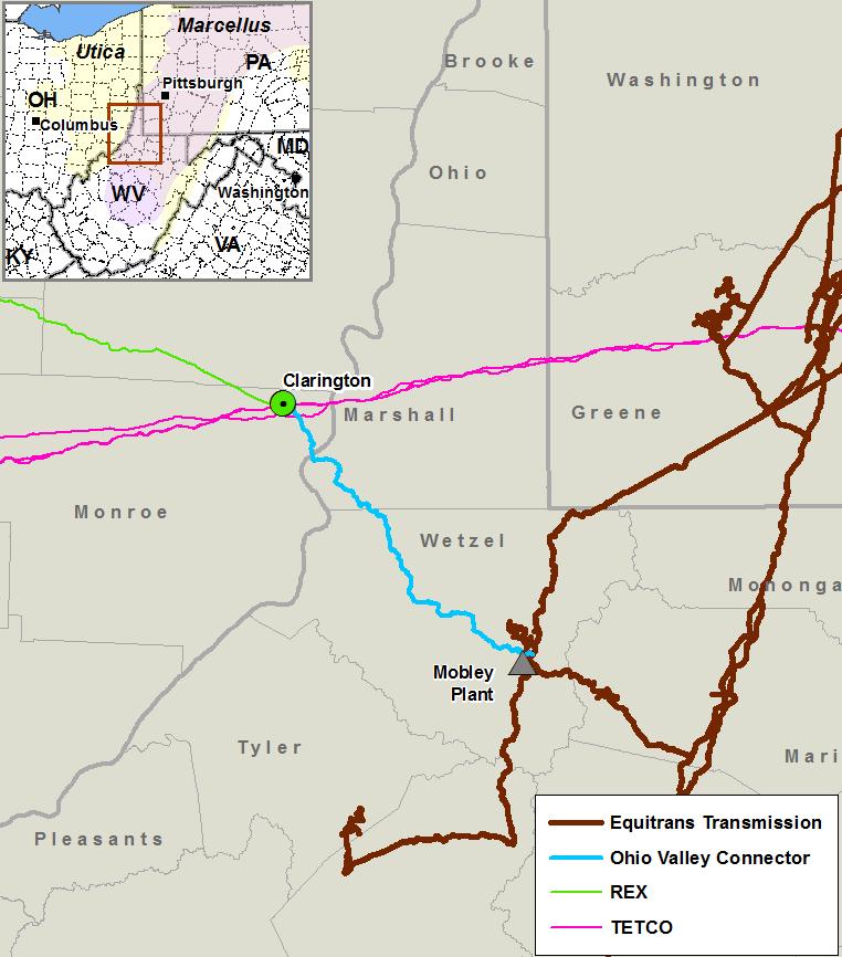 Growth Strategy Extend Pipeline Network Ohio Valley Connector Overview Provides Marcellus producers access to Midwest markets Provides Utica producers access to Equitrans