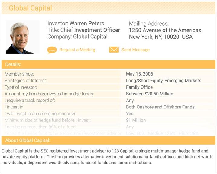 CAPITAL CLUB SPONSORSHIP Search. Select. Connect. The Capital Club is our patented online investor-introductory service for fund managers.