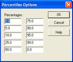 Percentiles The p-th percentile of a continuous probability distribution is defined as that value of X for which the probability of being less than or equal to X equals p/100.