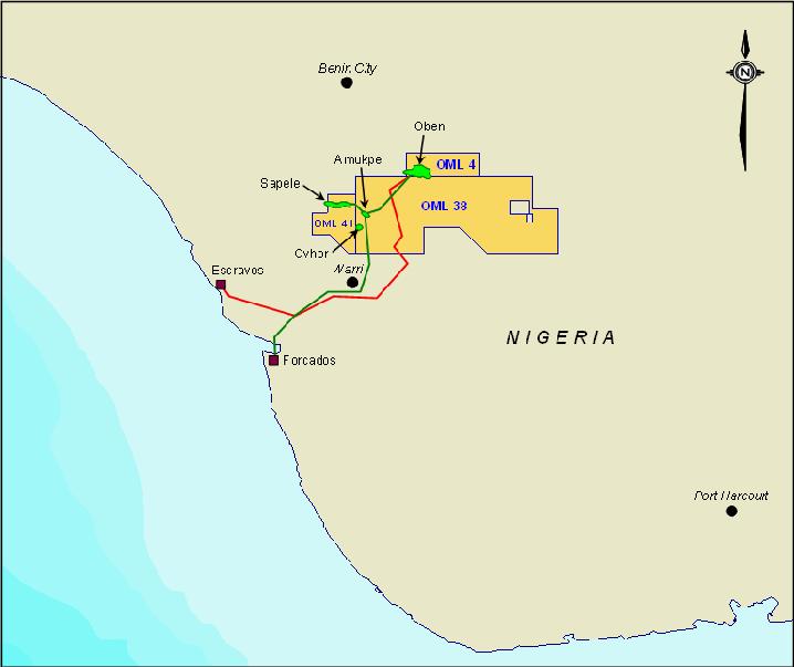 TG/sf/EE025820 Etablissements Maurel & Prom and Maurel & Prom Nigeria GCA has reviewed the producing oil fields: Oben, Ovhor, Amukpe and Sapele, and four discoveries that were made by Shell Petroleum