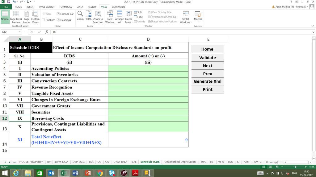 Disclosures - Forms ITR 3, ITR