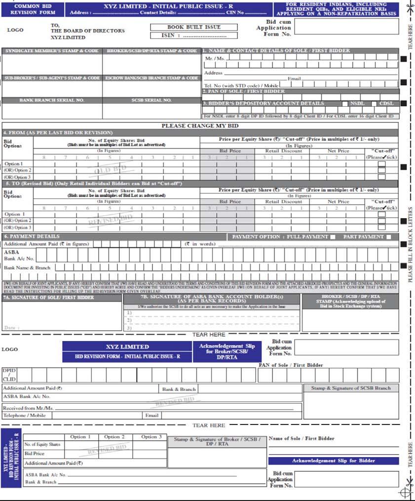 Instructions to fill each field of the Revision Form can be found on the reverse side of the Revision Form. Other than instructions already highlighted at paragraph 4.