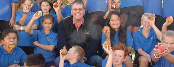 OUR YEAR TIMELINE NOVEMBER HortNZ president Julian Raine finds out how popular the United Fresh Fruit in Schools programme is with kids in Nelson.