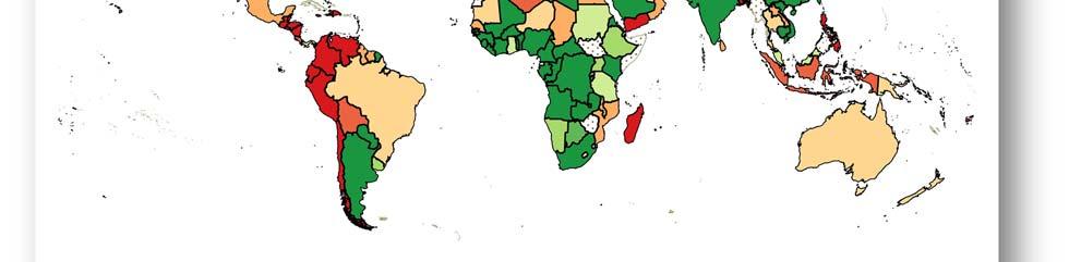 Figure 5 Global map exhibiting calculations of the fiscal gap year Source: Data based on Williges et