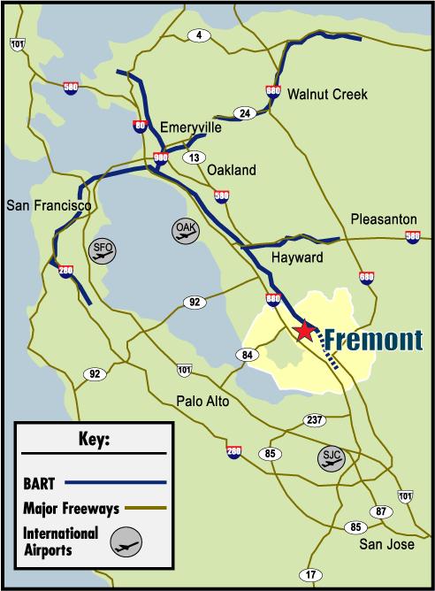 Located in the heart of the Bay Area and Silicon Valley, Fremont prides itself on innovation, green technology, a low crime rate, great schools, a low unemployment rate, quality parks and nearby open