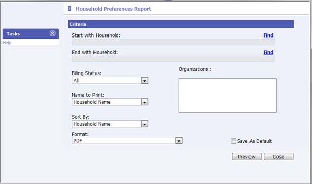 Husehld Preferences Husehld Preferences include the husehld s Billing Status, the default discunt fr a husehld as well as fields related t the creatin f recurring schedules.