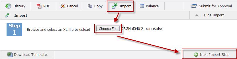 step 6) and select the file. 9. Click the Next Import Step button.