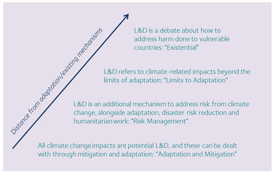 Typologies of Loss and Damage and Associated Actions Loss and Damage (L&D) has emerged as a key area in international climate policy, but there is some ambiguity surrounding its meaning and