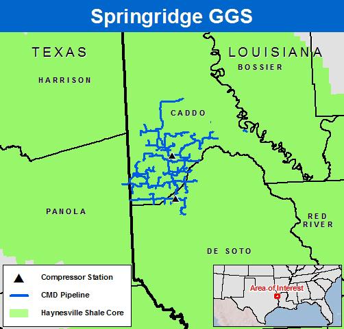 Springridge Assets Part of Haynesville Shale, one of the two largest gas fields in the US Gathering throughput ~400 mmcf/d 135 wells gathered Facility capacity ~635 mmcf/d 27,000 horsepower