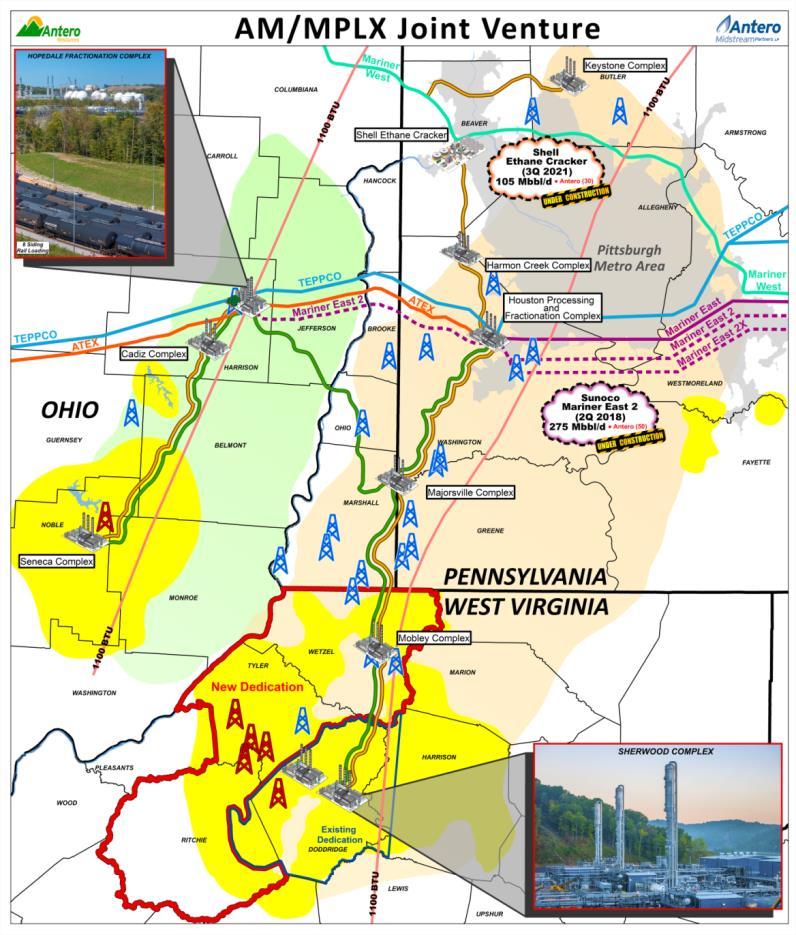 Processing and Fractionation Joint Venture Aligns largest core liquids-rich resource base with largest processing and fractionation footprint in Appalachia AM/MPLX JV Achievements Successfully placed