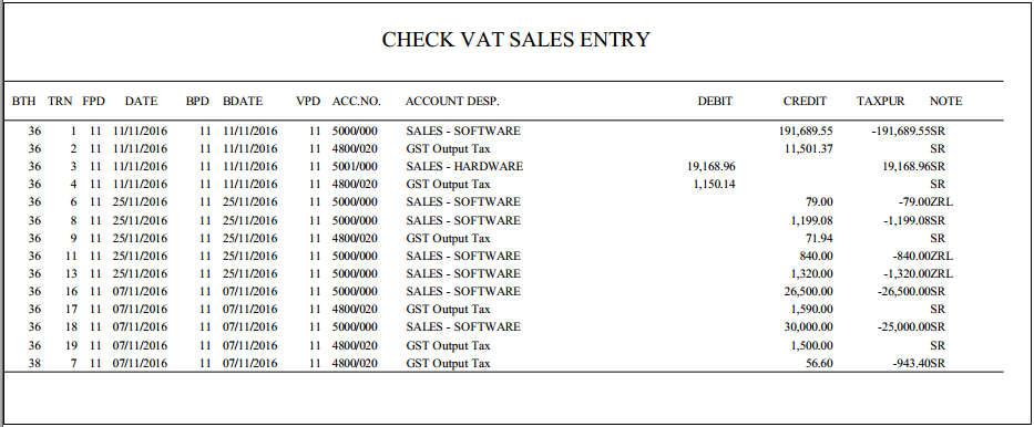 4.12: Check VAT Sales Entry 4.