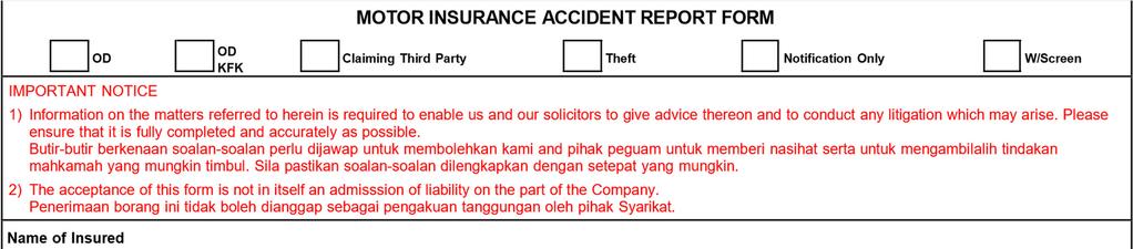 The Pacific Insurance Bhd (91603-K) 40-01, Q Sentral 2A, Jalan Stesen Sentral 2, Kuala Lumpur Sentral P.O.