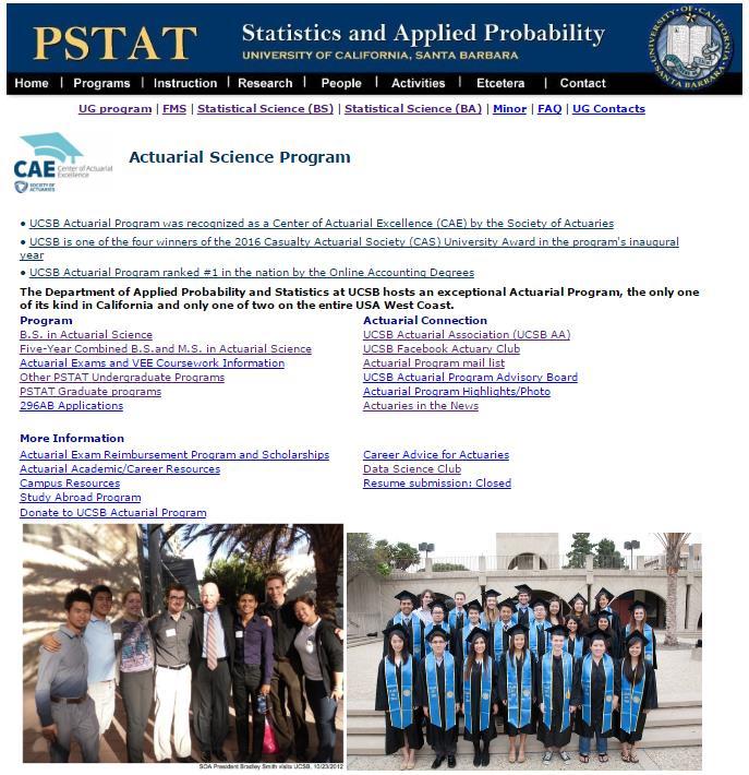Actuarial Program Home Page Find everything you need to know about our