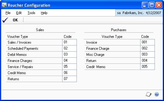 CHAPTER 3 MAGNETIC FILE SETUP To set up magnetic support files for receipts: 1. Open the Voucher Configuration window.