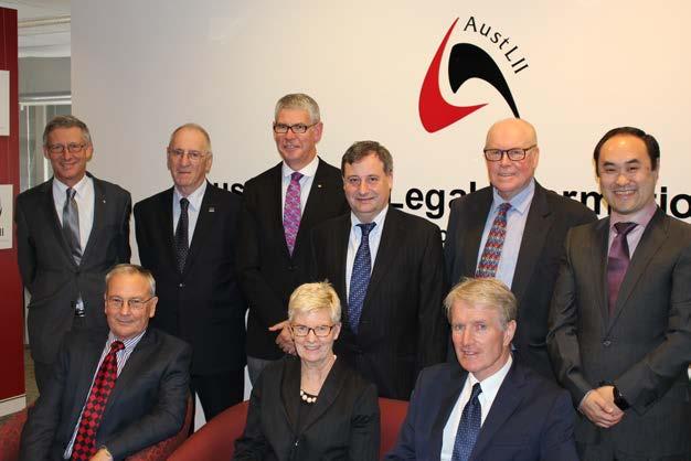 AustLII Foundation Limited Board of Directors - Front row (L to R):,Dr Jeff FitzGerald (Chair), Prof Lesley Hitchens and Prof David Dixon Back row (L to R): Mr Ian Govey, Prof Carrick Martin, Mr Tim