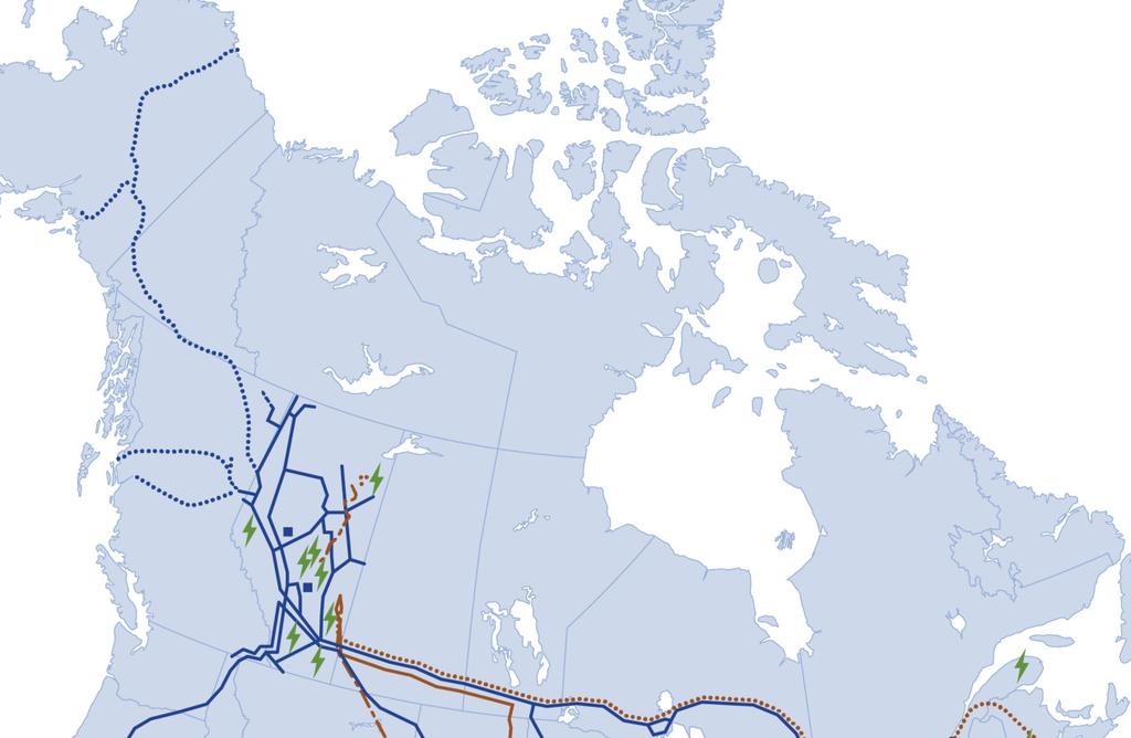 A Leading North American Energy Infrastructure Company One of North America s Largest Natural Gas Pipeline Networks Operating 68,500 km (42,500 mi) of pipeline Average volume of 14 Bcf/d or 20% of