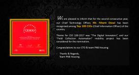 Honored in the field of IT Security at CSO 100 Awards organized by CSO 100 Award and IDG Security.