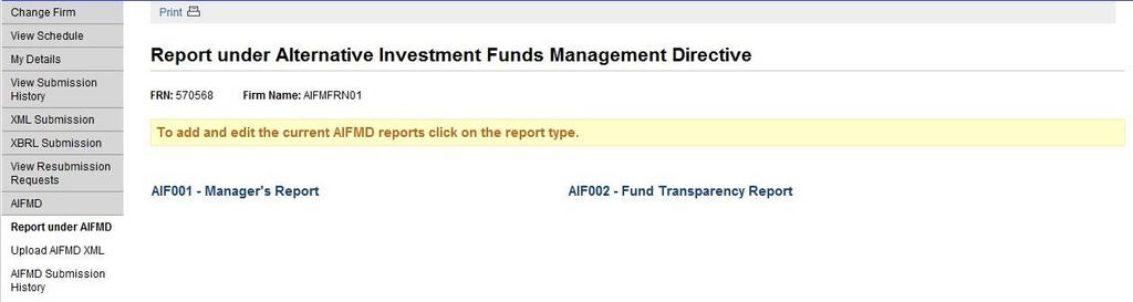 SCREEN NAME PATH REPORT UNDER THE ALTERNATIVE INVESTMENT FUND MANAGERS DIRECTIVE (we