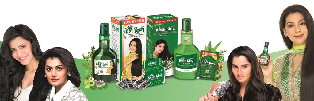 Kesh King Brand Snapshot Product Portfolio Penetration levels Formulation Profitability Endorsed by 9% (Ayurvedic Medicinal Oil) Prepared using Tel Pak Vidhi & enhanced formulation by moving from 16