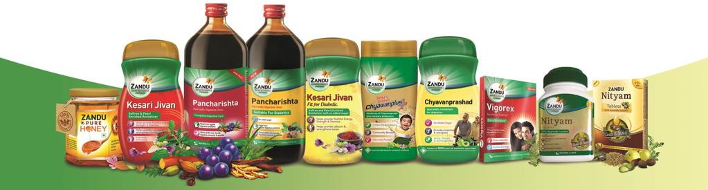 Healthcare Range Brand Snapshot Major products Leveraging the Indian Healthcare Opportunity Portfolio Extending the goodness of Ayurveda in scientificallyproven effective products by providing