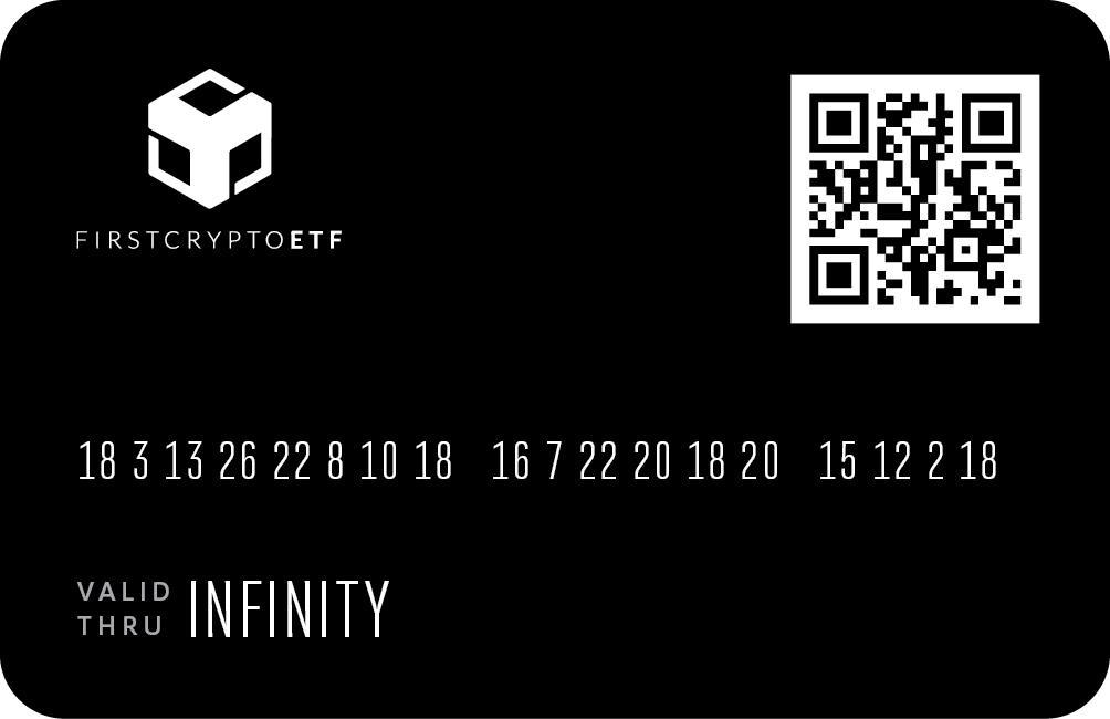 BLACK CARD SIMPLE ACCESS The general public and the crypto-currency community will be able to interact with the First Crypto ETF thanks to this unique tool.