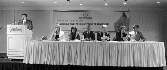 Report 2012 2014 Juan Pablo Ferrufino (FUNDAPPAC), Susanne Käss (Konrad-Adenauer-Stiftung), Rebeca Delgado (President of the Bolivian Congress), Luis Ossio Sanjinés (former Vice President of