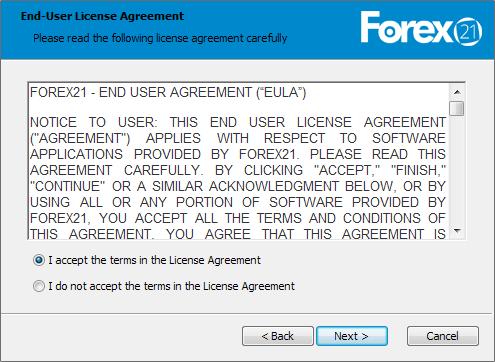 First Steps Step 4: Read the EULA (End User Agreement) carefully.