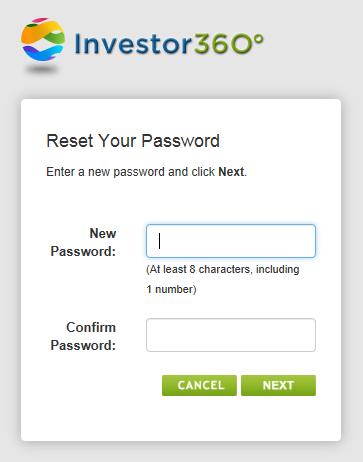 Follow the steps in the First-time user section to log in with the new temporary password. 4. Create a new password and click Next.