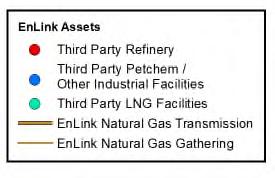 3 million bbl/d Third Party petchem & industrial facility consumption in Louisiana is ~3 Bcf/d Third Party LNG