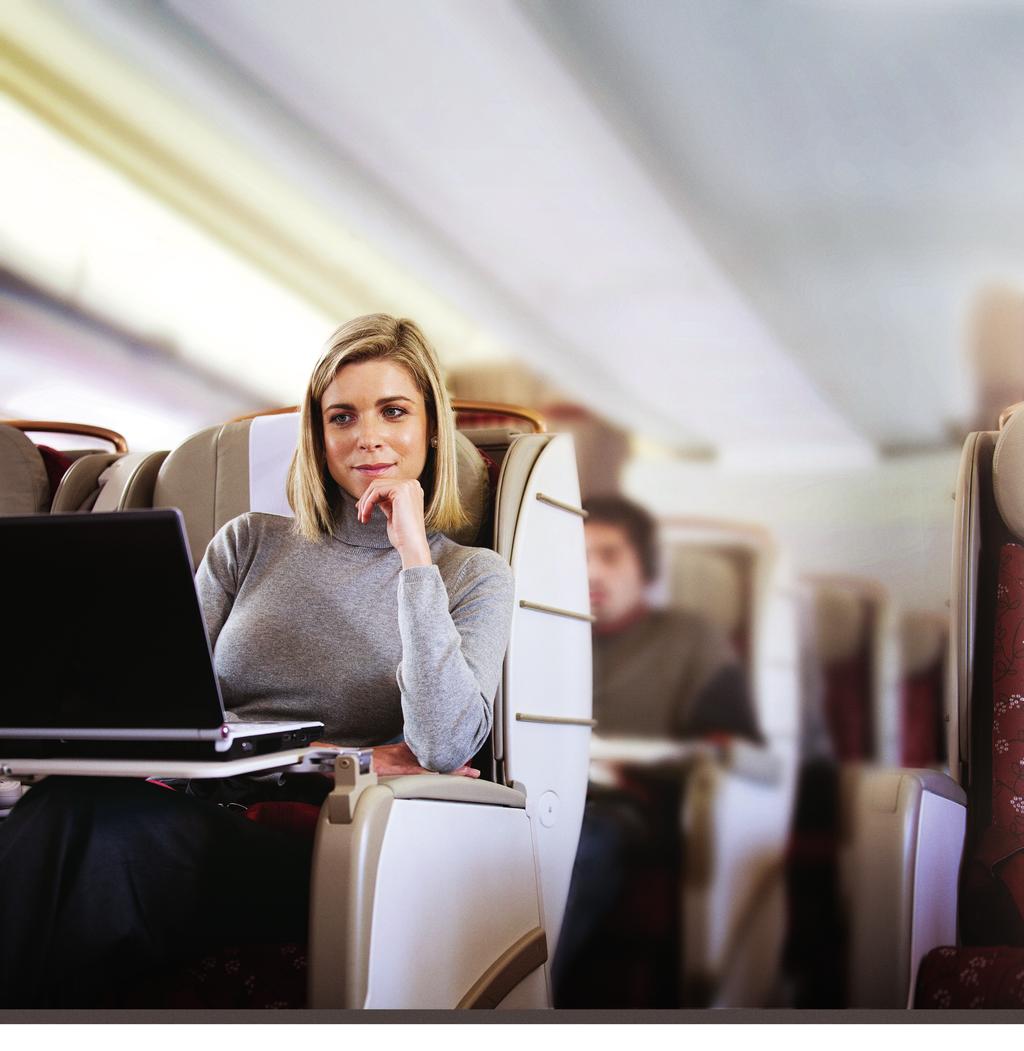 The Business Class experience begins before takeoff.