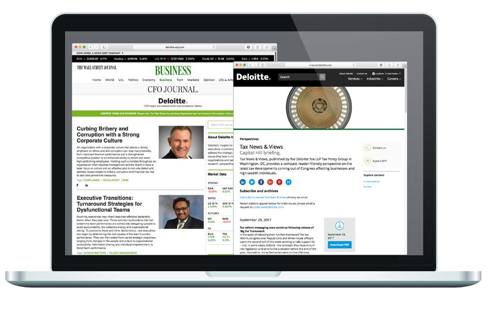 Inform Deloitte can help you stay abreast of what s happening in the wider world of tax through timely and topical interactive webcasts, content, and insights.