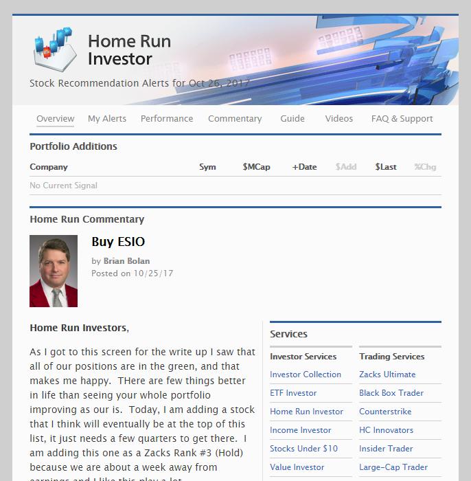 Section 4: How to Read Home Run Investor Alerts This strategy will often have a trading alert during the trading day.
