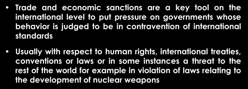 Sanctions : What are they?
