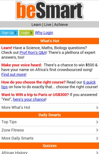 BESMART BeSmart is a mobile community for learners and those interested in self-improvement and self-paced learning.