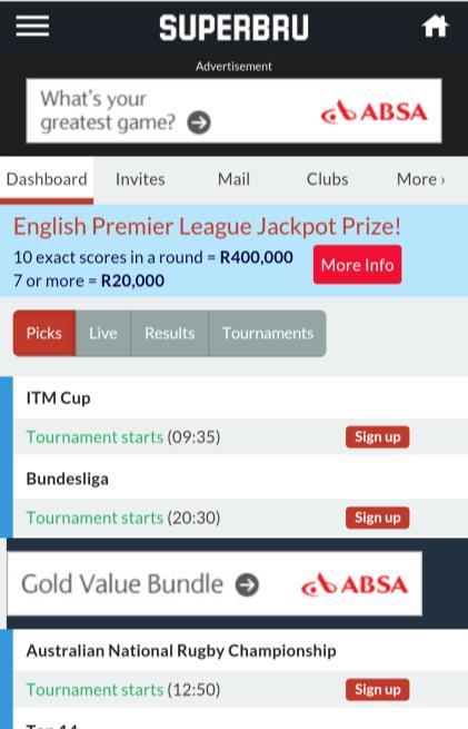SUPERBRU SuperBru is a free social sports prediction game made for sports fans by sports fans.