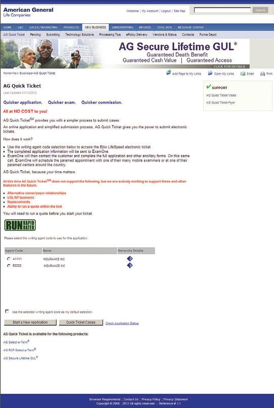 Creating a ticket in LifeSpeed Go to www.agquickticket.com. Note: If the user is not yet registered for estation, you may register on http://www.agquickticket.com. Click register, fill in the registration fields then click Register.