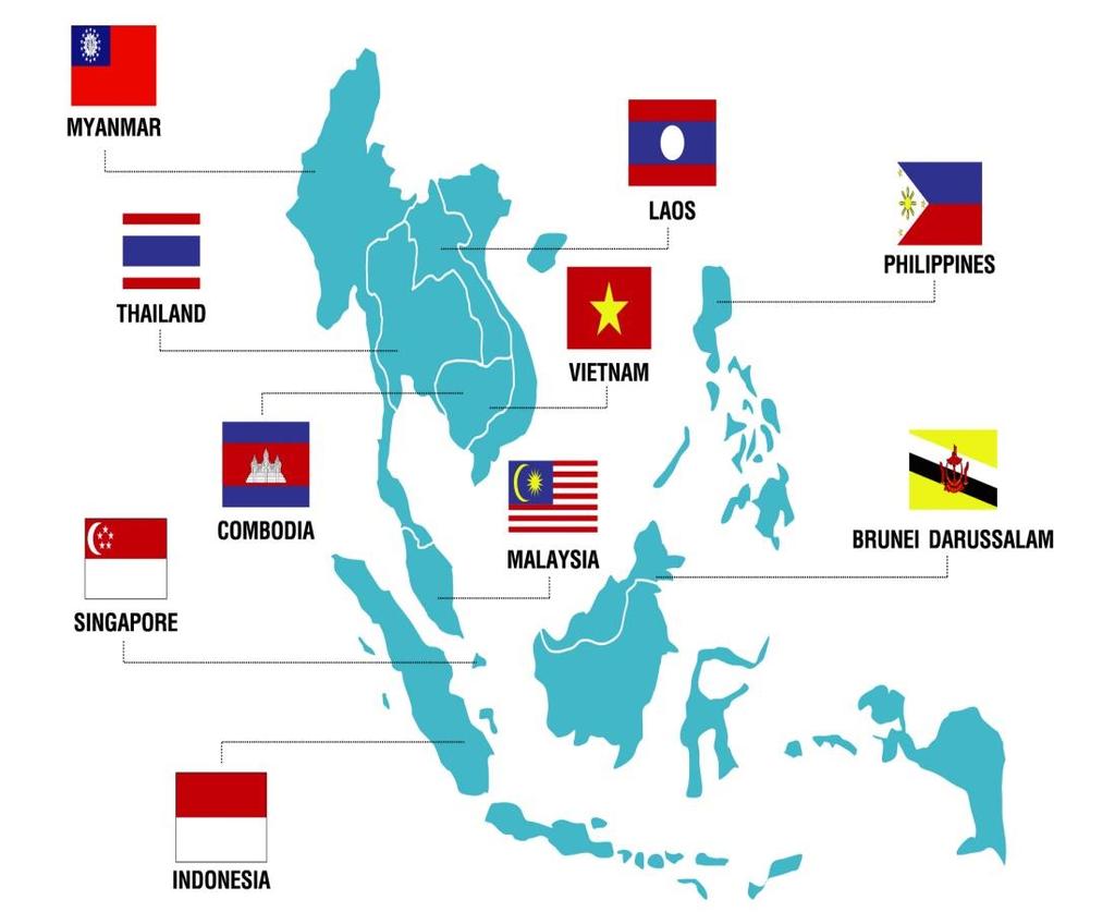 ASEAN (Association of South East Asian Nations) Land Area Population GDP value (US$) 2014 4,435,618 Sq. km 622.25 million 2.57 trillion CAMBODIA GDP growth 4.